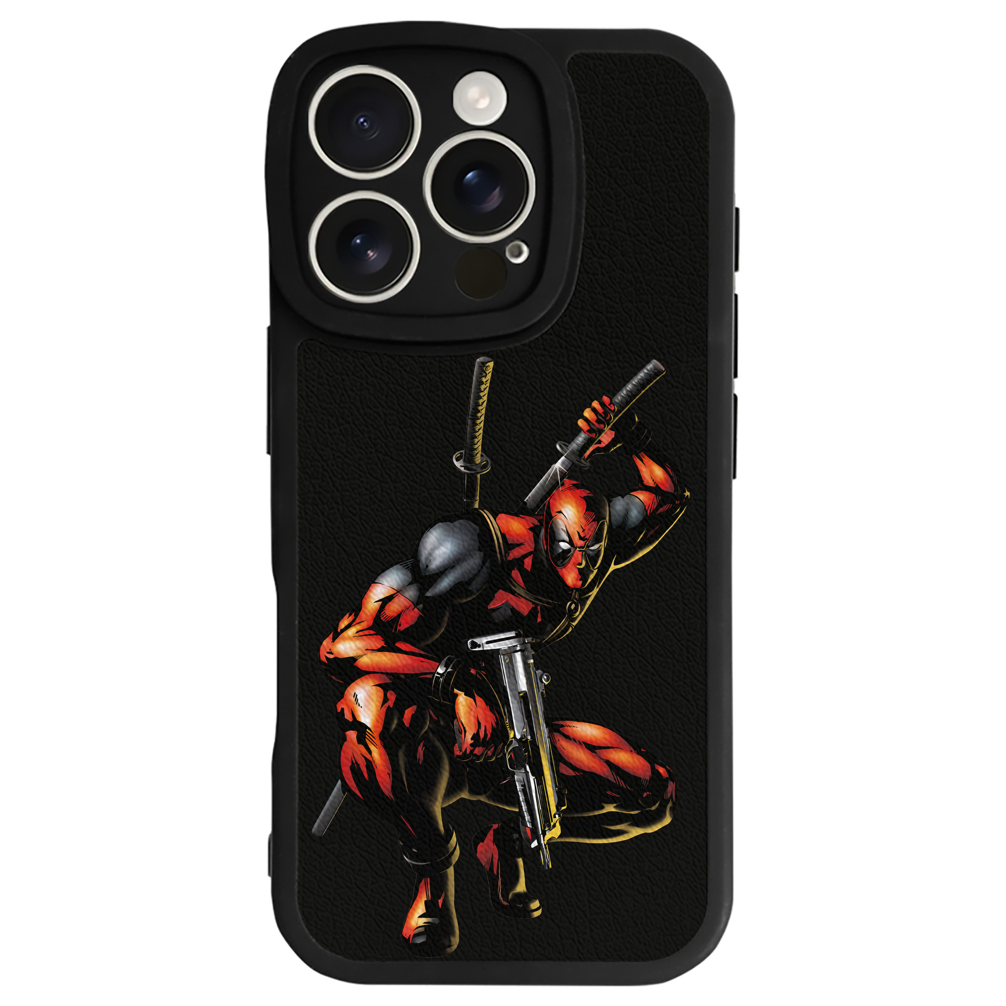 （画像用） Deadpool デッドプール 【iPhone 16シリーズ対応】シリコンスマホケース（レザー調） 材質：シリコン